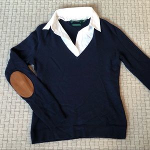 Ralph Lauren layered cashmere v-neck